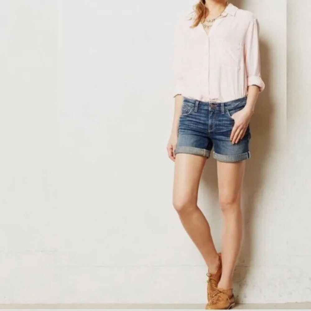 Anthropologie Pilcro and the Letter Press Jean Shorts Stet Trip Mid Rise